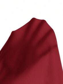 Almamuse Top à la mode à manches longues, col carré, couleur unie, style vintage américain minimaliste et mignon pour femmes. Convient pour le campus, la maison et les sorties décontractées au printemps/été. Nouveau Top rouge mignon pour le Nouvel An - Rouge - Voir 10