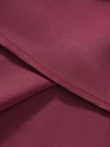 Manfinity Mode Áo sơ mi nam dài tay họa tiết kẻ caro thường ngày và công sở - Màu Đỏ Sâu - Xem 6