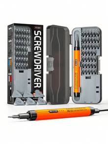 46-In-1 Cordless Electric Screwdriver Set With 38 Magnetic Precision Drill Bits, Rechargeable Lithium Battery With USB Power, Multipurpose Repair Tool Kit For Smartphones, Laptops, Cameras, Watches, Electronics