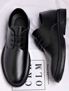 Zapatos de cuero para hombres zapatos de cuero para hombres, zapatos de cuero de estilo elegante y casual, adecuados para negocios, trabajo, fiestas y actividades. - Negro - Ver 6