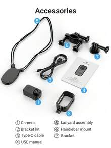 Teckwe Pocket Carema, Mini Body Camera, Wearable Action Body Cam, Thumb Size Hands Free Recording Body Worn Camera, Portable Camcorder Mount Anywhere For Pet Walking, Work, Travel