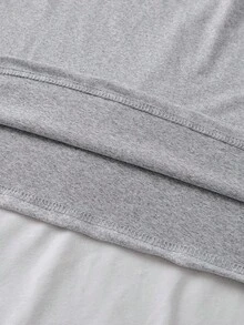 Sets For Kids 4-Piece Set - Black Gray Letter Pajamas Cool Letter Print Crew Neck Design Black Gray Classic Sports Color Knit Comfortable Fabric Long Sleeve Crew Neck Top Pants Letter Combo Social Media Style Cool Sports Spring Summer Autumn Winter Holiday Essential Big Boys Home Set - Multicolor - View 7