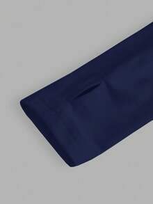 SHEIN 少女轻便拉链外套，透气运动外套，适合跑步、健身、瑜伽等各种场合 - 藏蓝色 - 查看 6