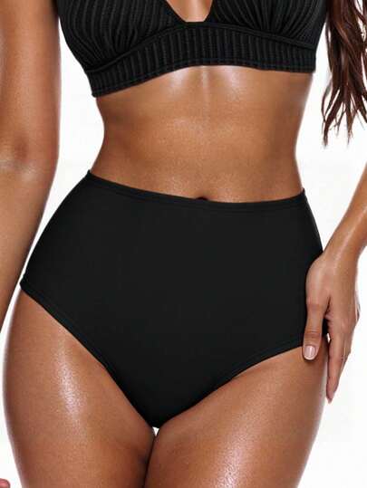 SHEIN Swim Summer Beach High Waisted Bikini Panty