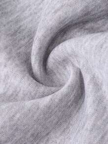 Sparklyn Tween GirlsBow Print Asymmetric Off-Shoulder Asymmetrical Hem Casual Sweatshirt - Grey - View 7