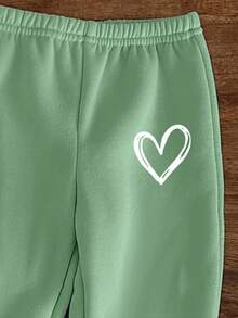 SHEIN Baby Girl Casual Minimalist Knit Soft Pullover Loose Long Sleeve Sweatshirt And Pants Set