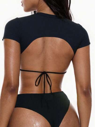 Summer Beach Solid Bikini Top