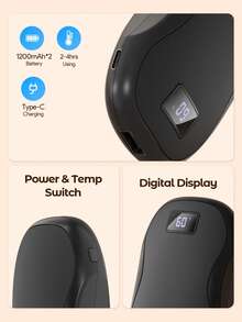 Teckwe ¡Calor para llevar! Calentador de manos recargable por USB, calentador de bolsillo portátil, regalos para Navidad, al aire libre, caza, golf, accesorios de camping, regalos de Navidad, calentadores de manos, regalos para hombres, rellenos de calcetines, calentadores de manos recargables - Multicolor - Ver 5