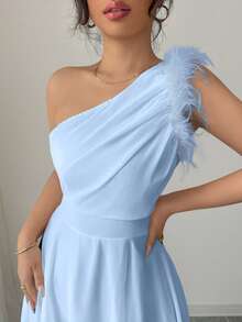 Modelyn Francuska sukienka retro z asymetrycznym dekoltem i bez rękawów w stylu leśnym