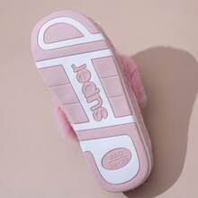 Zapatillas unisex con lazo, estampados de dibujos animados y diseños de animales. Zapatillas de mujer para otoño e invierno, aptas para uso en interiores y exteriores. - Rosa - Ver 3