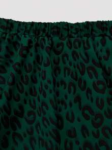 Franclia Plus Size Leopard Print Elastic Waist Chiffon Skirt For Spring/Summer Maxi Women - Multicolor - View 5