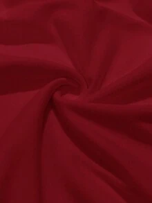 Coolane Women's Fall Minimalist Y2K Basic Daily Wear Casual Back To School Streetwear Stretchy White Loose Long Sleeve Ruched Crop Tees,Red Top,Christmas,Red Tops For Women - Burgundy - View 7