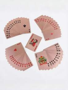 1副豪华防水扑克牌套装，香槟金色的扑克牌柔软时尚，配有礼盒，是派对、送礼和游戏之夜的完美之选。 - 香檳金 - 查看 2