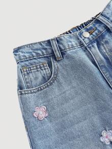 Girlism Quần jean denim xanh dáng rộng, mềm mại, dễ thương, thêu hoa nhiều màu sắc, thích hợp cho bé gái tuổi teen, mùa thu đông, xuân hè. Thích hợp mặc hàng ngày cho bé gái mùa thu/đông, thời trang đường phố, quà Giáng sinh, quà Năm mới, quà Lễ Tạ ơn cho bé trai. Bộ sưu tập thời trang, quần jean mùa đông, quần jean ấm áp, quần jean mùa hè, quần jean hoa, quần jean thanh lịch cho bé gái, thời trang thường ngày cho bé gái, quần jean mùa xuân. - Rửa trung bình - Xem 3