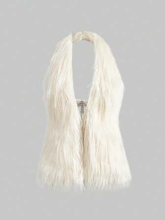 Grunge Punk Sommer-Musikfestival, Streetstyle, Urlaub, Strandurlaub, Y2K Vintage Sexy Neckholder-Ärmelloses Top mit Kreuzanhänger für Damen