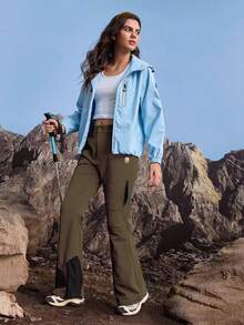 In My Nature 女士休闲工装裤，带口袋，用途广泛，适合徒步旅行 - 卡其色 - 查看 4