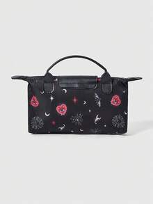 ROMWE Grunge Punk Multifunktionale Damen Kompakt Münzbörse für den täglichen Gebrauch, modisch, Farbblock, leicht