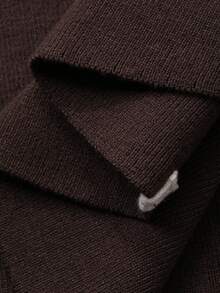 DAZY Women's Elegant Color Block Patchwork Sweater Dress, Autumn/Winter - Brown - View 7