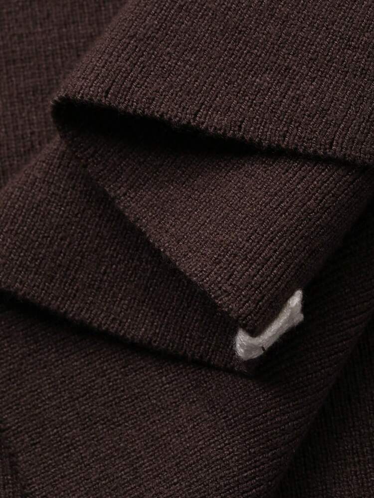 Women's Elegant Color Block Patchwork Sweater Dress, Autumn/Winter