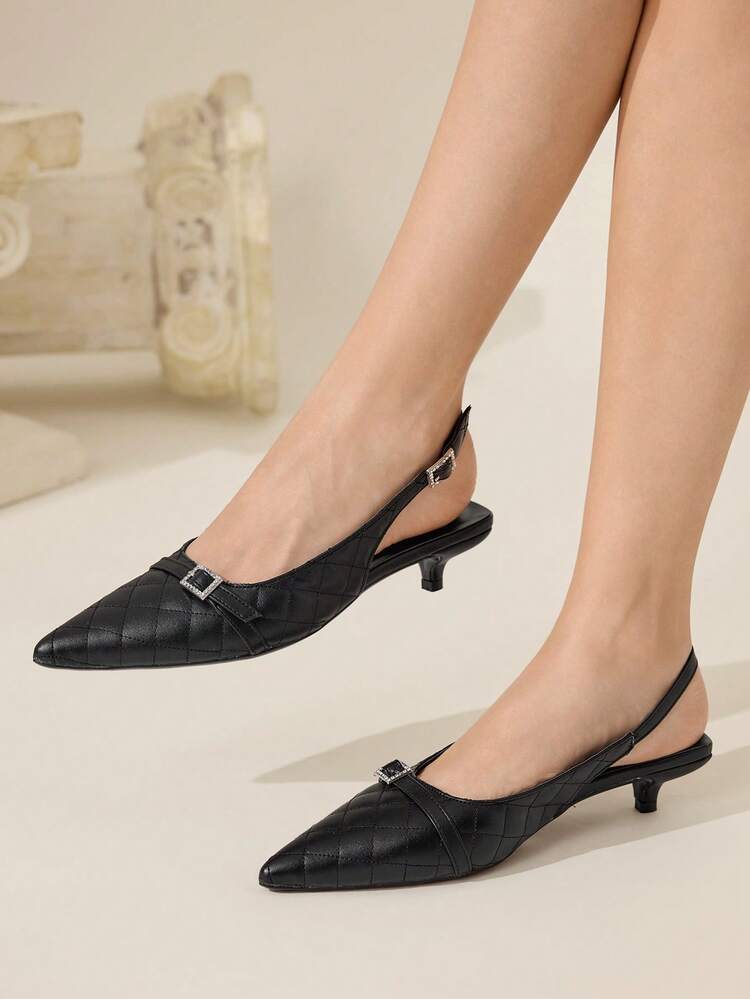 CUCCOO CHICEST Gold Rhinestone Bow Decor Low Heel Backless Women Shoes For Christmas