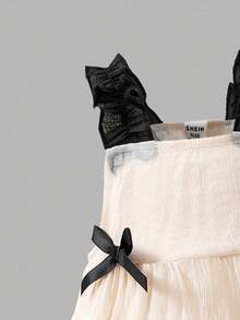 Sweetra 女婴可爱蝴蝶结吊带连衣裙，夏季 - 彩色 - 查看 5