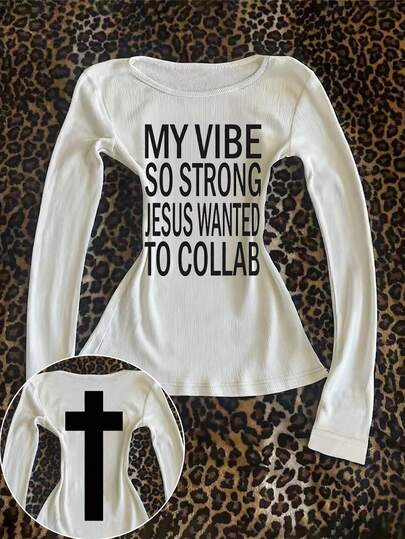 Noixe Street, Hip-Hop, Gothic, Rock, Harajuku, Y2K Style Graphic Print Women Long Sleeve Crew Neck Sweatshirt