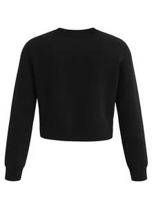 Calvin Klein Girls' Sweatshirt Black - Black - View 2