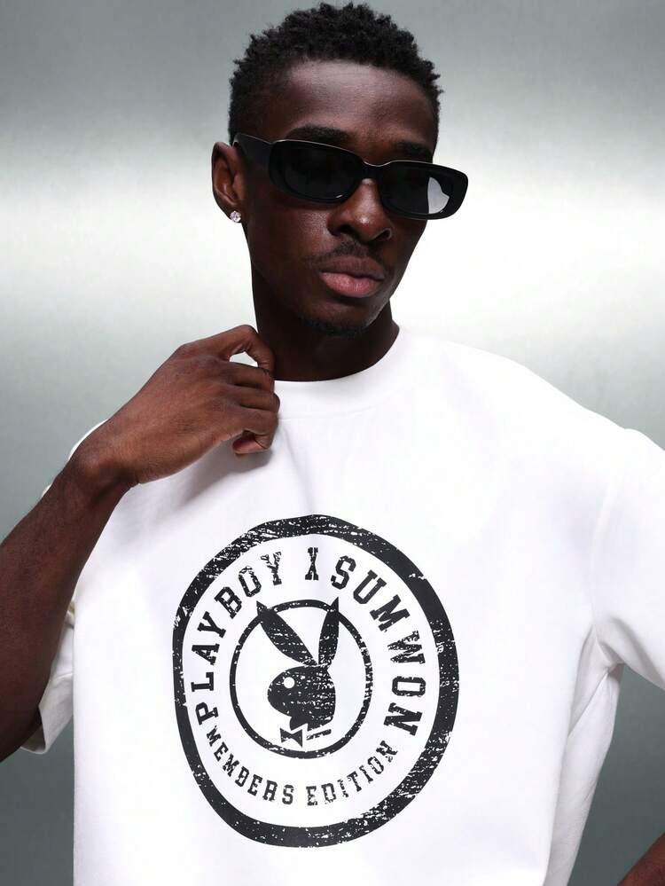 PLAYBOY X SUMWON Logo Crew Neck Graphic T-Shirt