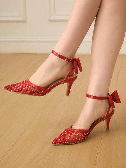 CUCCOO HITCHD Braune spitze Stiletto-Absatz-Pumps ohne Rückteil für Damen