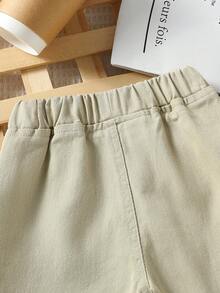 SHEIN Vintaside Kids 3条装男婴百搭休闲日常弹力腰宽松牛仔裤 - 彩色 - 查看 4