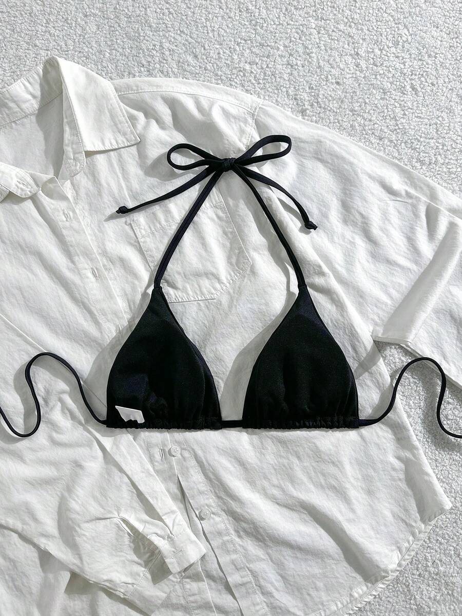Swim Basics بكيني نسائي بربطة عنق بسيطة للاستخدام اليومي