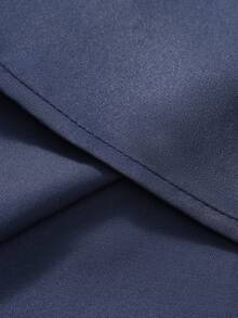 Manfinity Mode Men's Casual & Formal Long Sleeve Shirt Men Navy Blue Dress Shirt Black And Blue Shirt Men Business Casual Men Shirt Blue Designer Shirt - Navy Blue - View 6