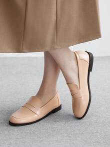 CUCCOO BIZCHIC Damen Bequeme Slip-On Flache Sportliche Sneaker - Aprikosenfarben - Übersicht 3