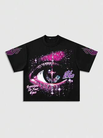 Street Life Locker geschnittenes, kurzes T-Shirt mit Grafik für Herren