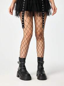 ROMWE Giày nữ phong cách Rock Punk Goth tối màu, bốt đi xe máy có khóa thắt lưng, bốt cổ ngắn kiểu hiệp sĩ màu đen. - màu đen - Xem 2