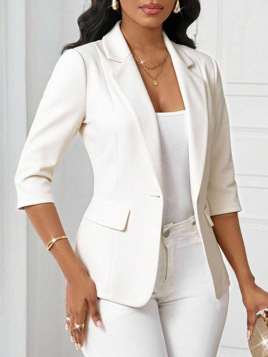 SHEIN Lady Off-Shoulder Collar Light Blue Women's Pleated Long Dress,Fall Clothes For Women Women White Blazer Women Blazers