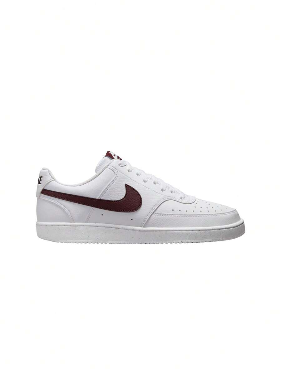 Nike Court Vision Men's Sneakers White/Burgundy Crush DH2987-113 - Trắng/Đỏ tía Crush - Xem 1