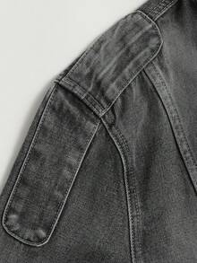 Manfinity Homme Men's Long Sleeve Stand Collar Zip Up Casual Denim Jacket Men Jeans Jacket