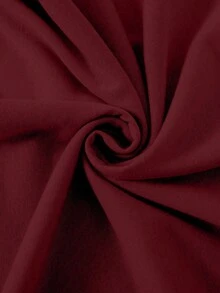 SHEIN LUNE 字母图案短袖T恤 完美不完美图案T恤 女式上衣 - 酒紅色 - 查看 4