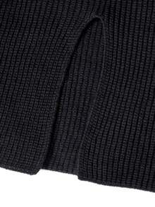 Airaco 女士加大码黑色毛衣背心 - 黑色 - 查看 3