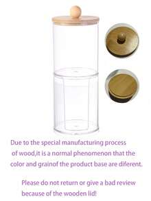 Aufbewahrungsbox für Reinigungsstäbchen aus transparentem Acrylmaterial, geeignet für Aufbewahrung in Kommoden, Badezimmern, auf Schreibtischen usw. - Transparent - Übersicht 8