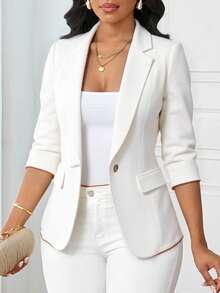 SHEIN Lady Off-Shoulder Collar Light Blue Women's Pleated Long Dress,Fall Clothes For Women Women White Blazer Women Blazers