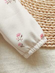 Vintaside Kids 女婴碎花图案保暖连帽外套，适合秋冬季日常穿着，新品上市