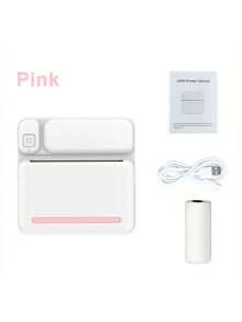 Teckwe 1 Pieza Impresora portátil mini compacta de cuaderno de errores Impresora inalámbrica mini con función de impresión de pegatinas de texto Salida de alta resolución clara Impresión rápida Corte automático Recargable Batería de 1200mAh Larga duración de la batería Ligero Tamaño de bolsillo para estudiantes, trabajadores de oficina, uso doméstico, notas de estudio, fabricación de etiquetas, diario diario, impresora mini práctica - Multicolor - Ver 7