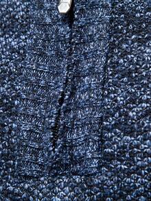 Manfinity Homme Men's Casual Colorblock Patch Pocket Half Zip Placket Thermal Lined Sweater, Autumn/Winter Christmas, Long Sleeve Top - Navy Blue - View 3