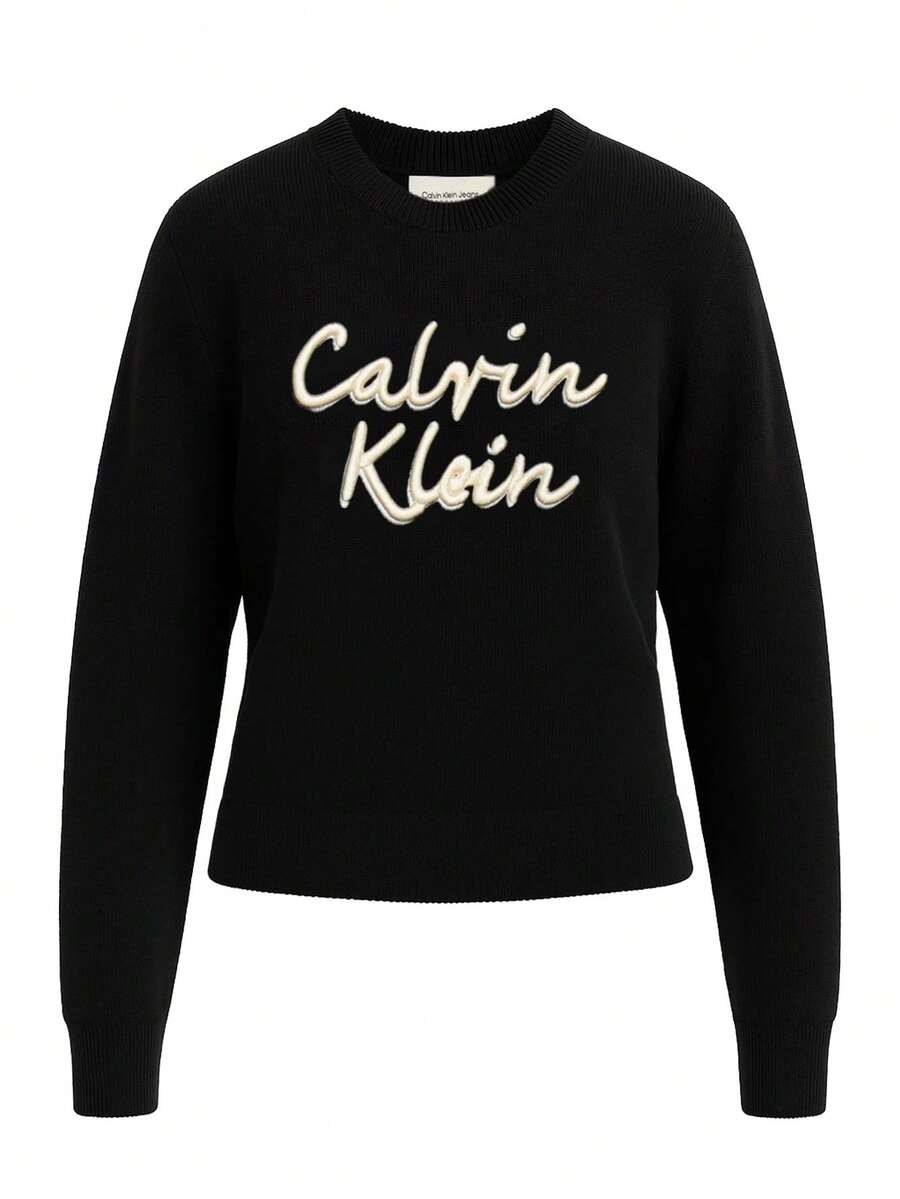 Calvin Klein Girls' Sweatshirt Black - Black - View 1