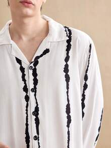 EverLounge Old Money 男士家居服套装 秋冬男士睡衣套装，外出宽松休闲复古秋季服装 - 彩色 - 查看 4