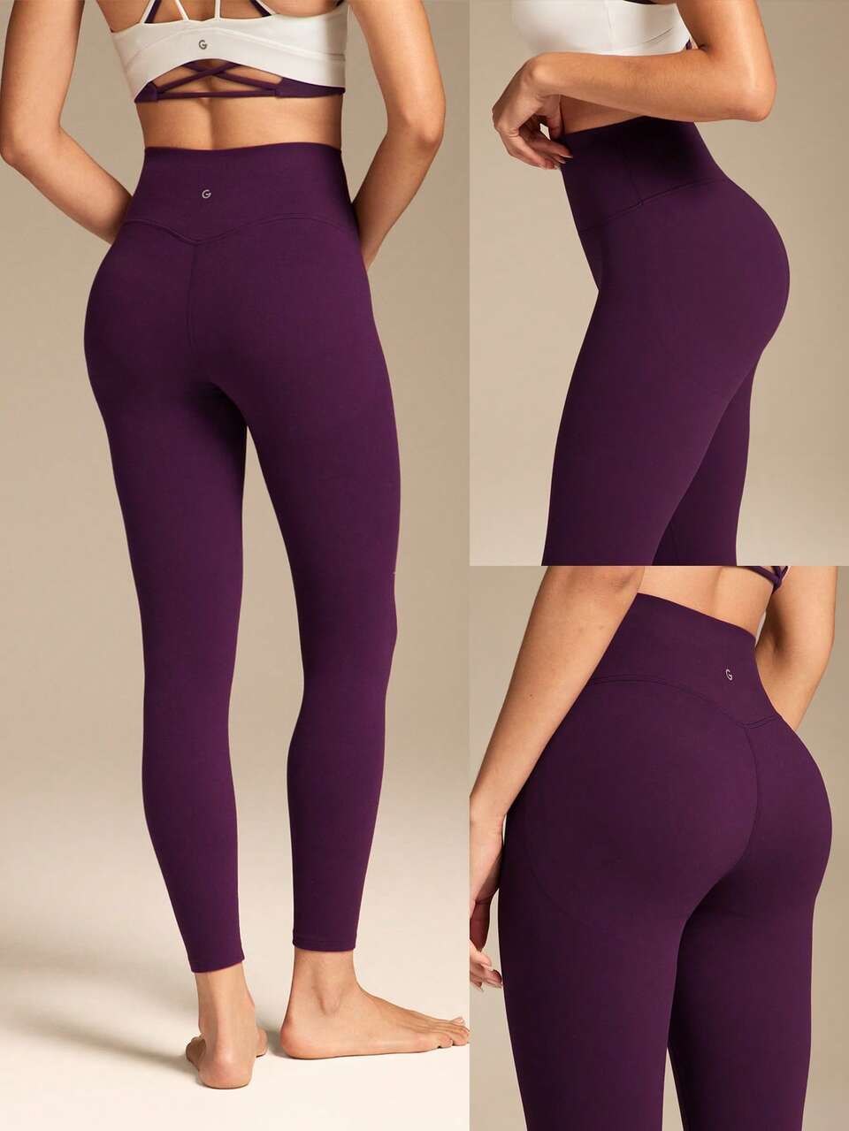 24" FeatherFit™ BounceLift Shape It Up Booty Boosting Shaping Removable Butt Pads No Front Seam Insta Cinch Tummy Control Leggings Yoga Pilates