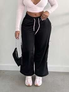 Alexandranx Damen Cargohose mit Schleifendekorationen - Schwarz - Übersicht 5