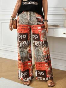 EMERY ROSE Jeans casual in denim stile retrò con stampa